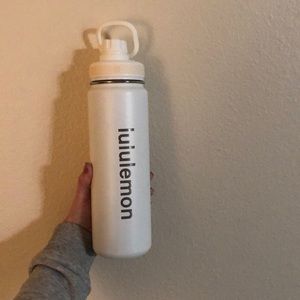 Lululemon white water bottle